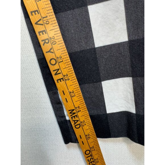 Banana Republic Womens Sloan Trouser Pants Size 4 Black White Buffalo Plaid Y2K - Picture 9 of 14